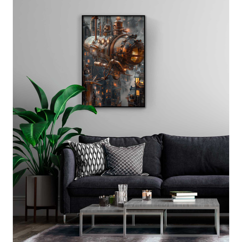 Steampunk Flying Ship - Cool poster