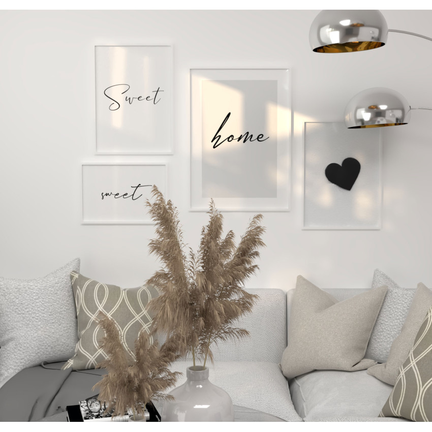 Enkelt hjärta - Trendig simpel poster