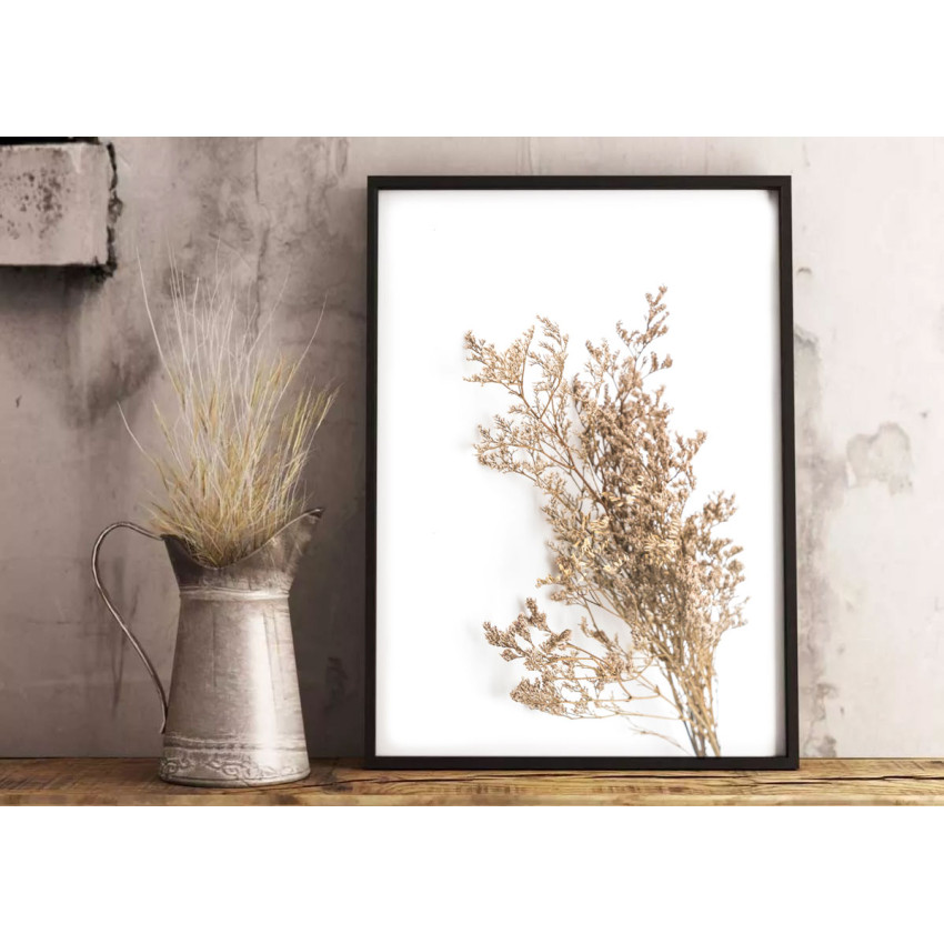 Växtposter med torkad blomma
