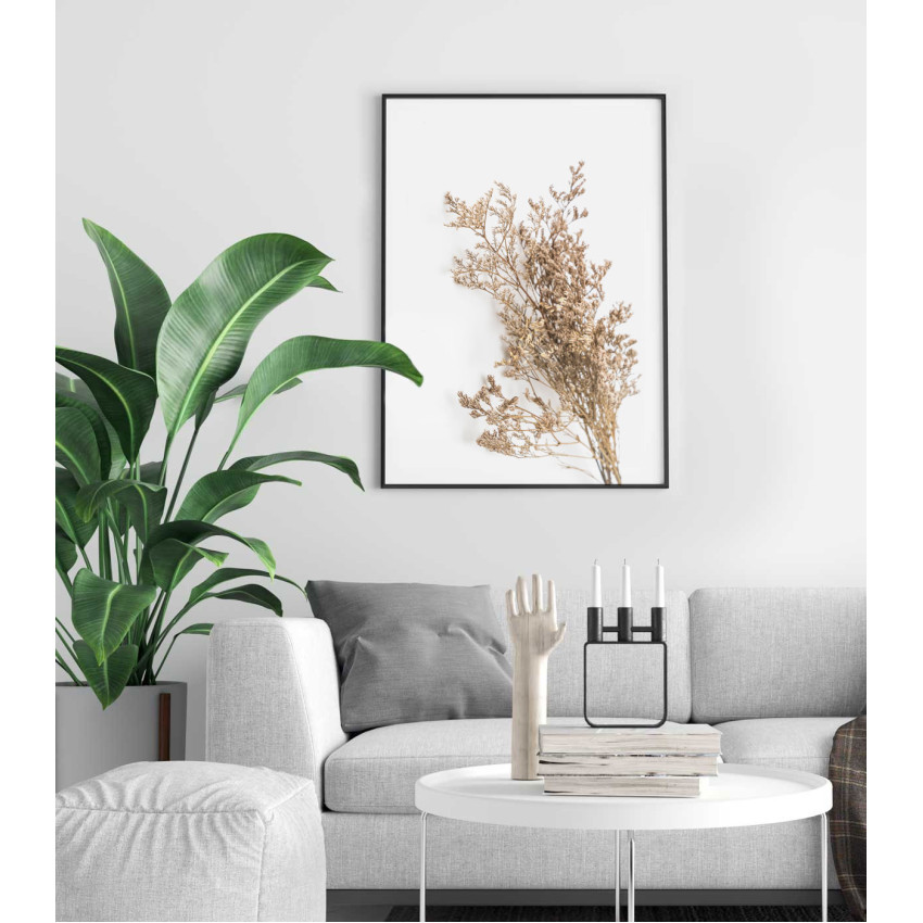 Växtposter med torkad blomma