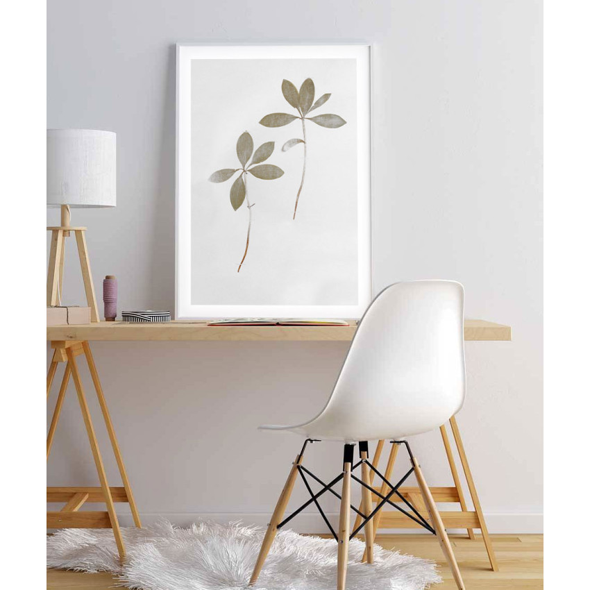 Växttavla med torkade blomblad