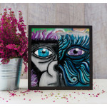 Abstract monkey square poster