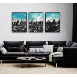 Storstad panorama - Stor tredelad poster