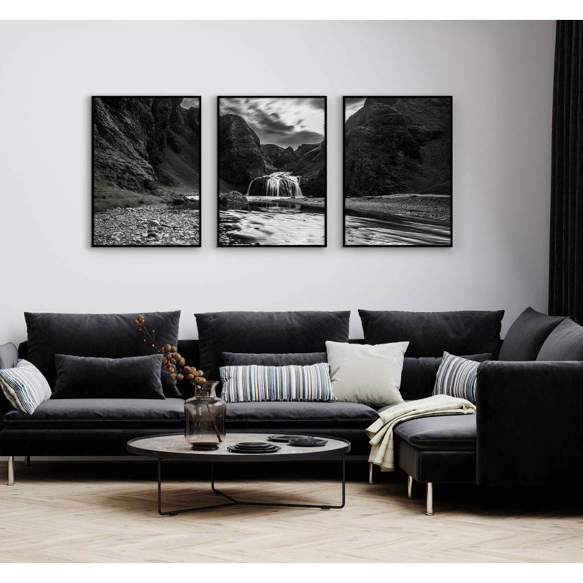 Beautiful Waterfall and Nature - Three Piece Poster