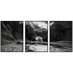 Beautiful Waterfall and Nature - Three Piece Poster