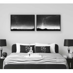 Milky Way Galaxy - Big Black and White Poster in Two Pieces