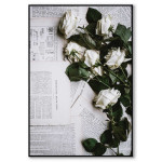 Roses and newspapers - Simple Poster