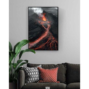 Vulkan & lava - St&auml;mningsfullt motiv