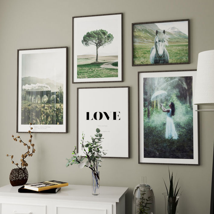 Affischer med naturbilder