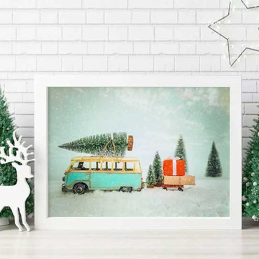 Vinterkollektion med jultavlor & vinterbilder