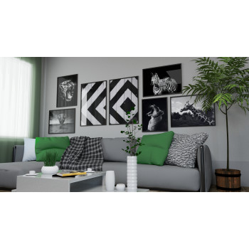 Zebra Svart Bakgrund - Stor Svartvit Poster