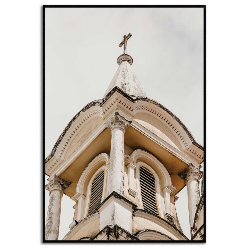 Simple & abstract church tower poster