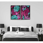 Växter & blad - Botanisk tavla i två delar