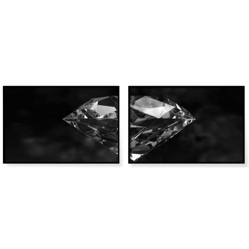 Diamant på Väggen - Tvådelad Poster / Tavla