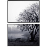 Dimma vid sjön - Tvådelad Tavla