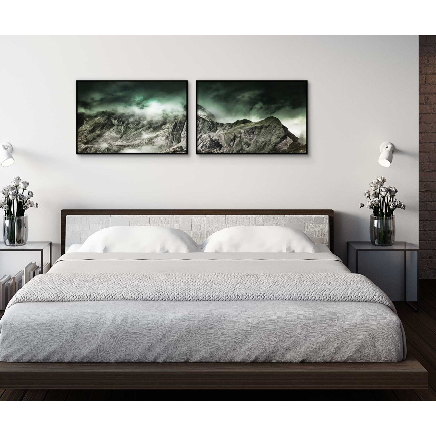 Berg & dimma - Poster tavla i två delar