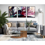 Trendig modern konst - 3-delad tavla