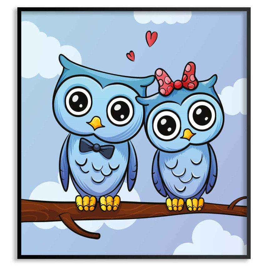 Cartoon owls - Simple Poster