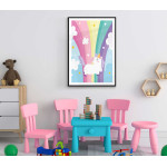 Cute Unicorn - Kids Room Poster 