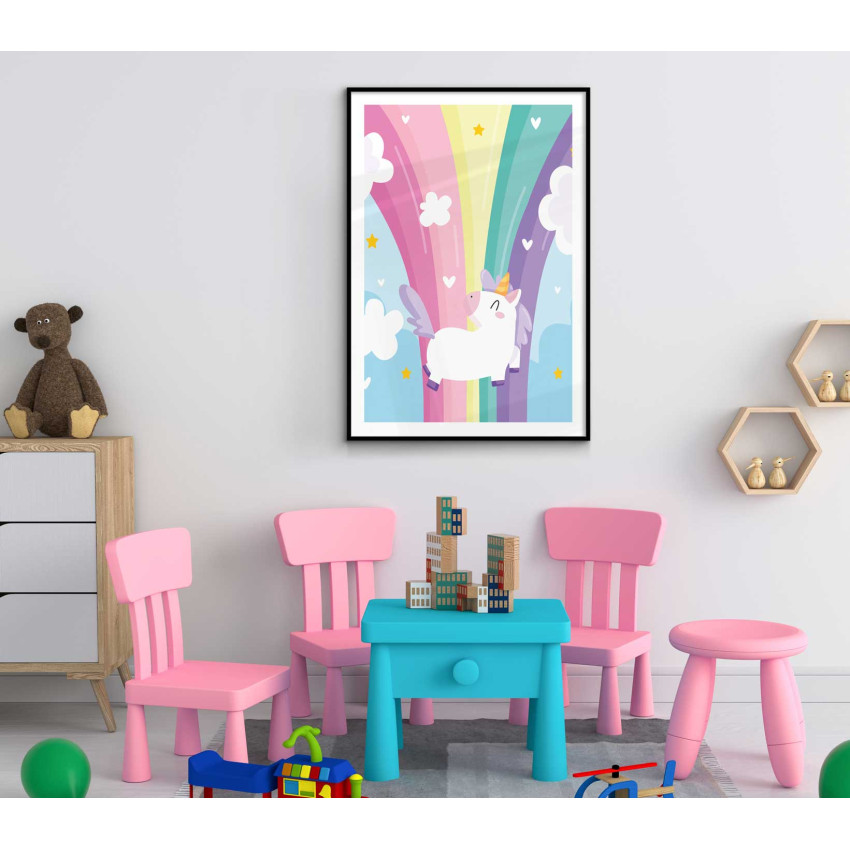 Cute Unicorn - Kids Room Poster 