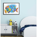 Colorful kids poster - Fish under the sea