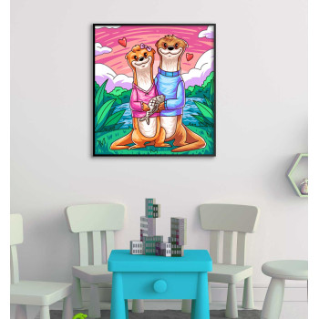 Cartoon beavers - Simple Poster