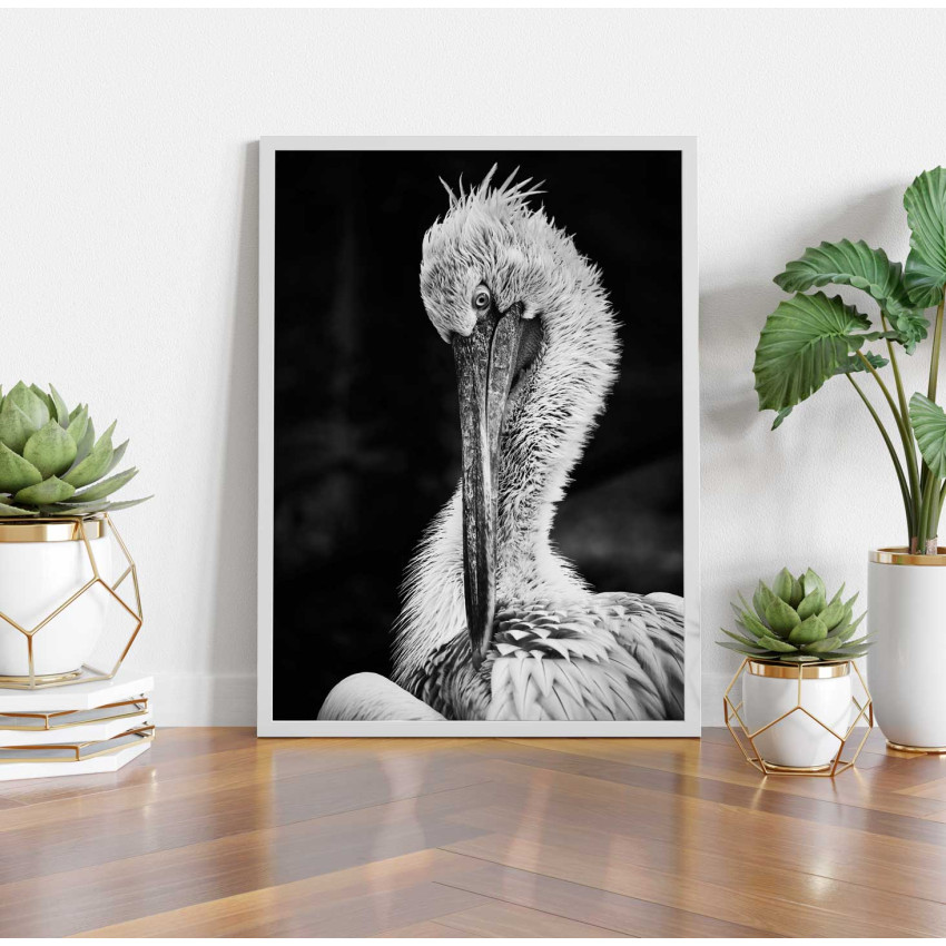 Crane bird - Abstract animal poster