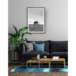 Elephant in Africa - Black and White Poster