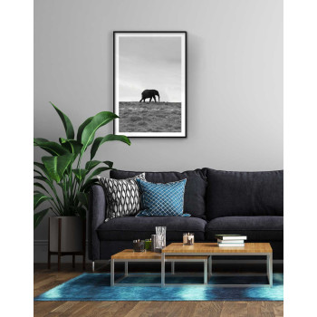 Elephant in Africa - Black and White Poster