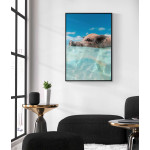 Gris i exotiskt vatten - poster