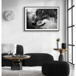 Wolf - Big Size Black and White Poster