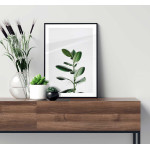 Enkel Poster med Grön Krukväxt och Vit Bakgrund