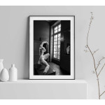 Museum staty - Svartvit elegant poster