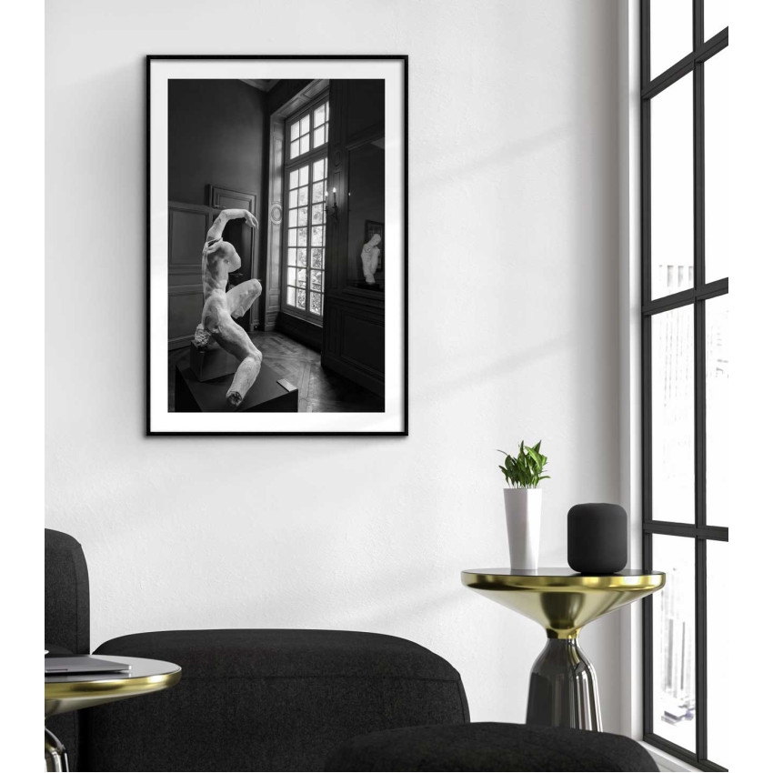 Museum staty - Svartvit elegant poster