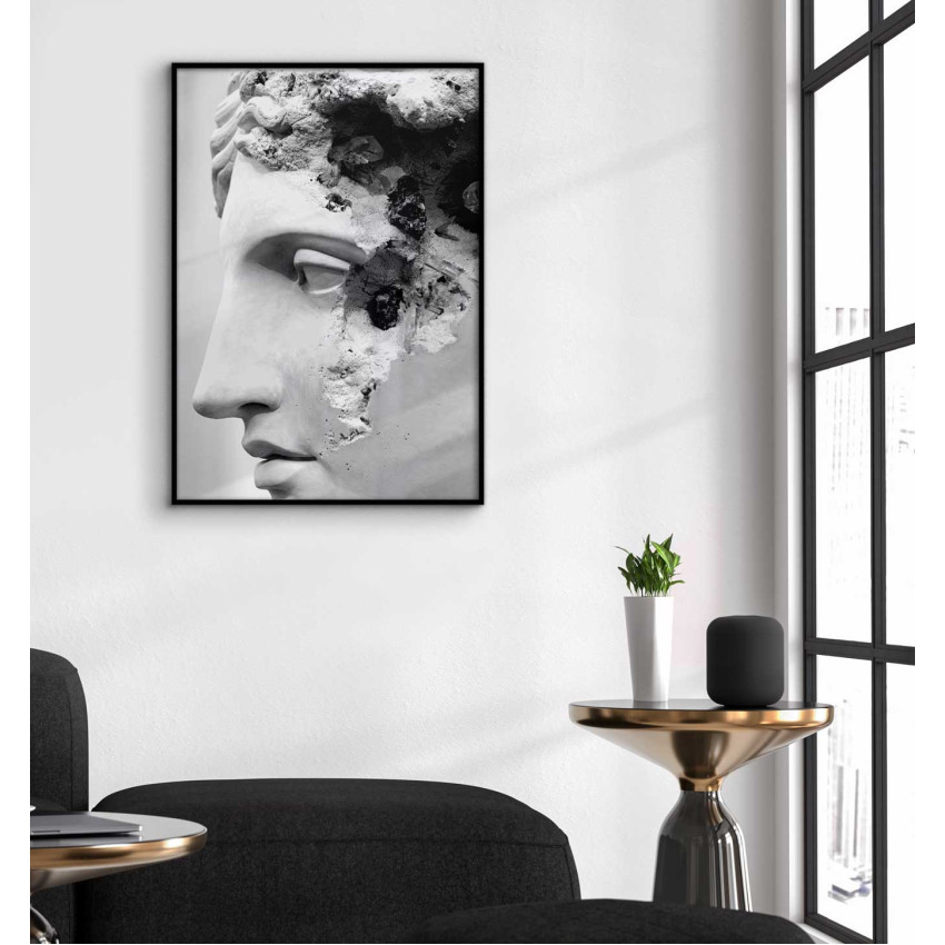 Broken Statue - Black and White Poster