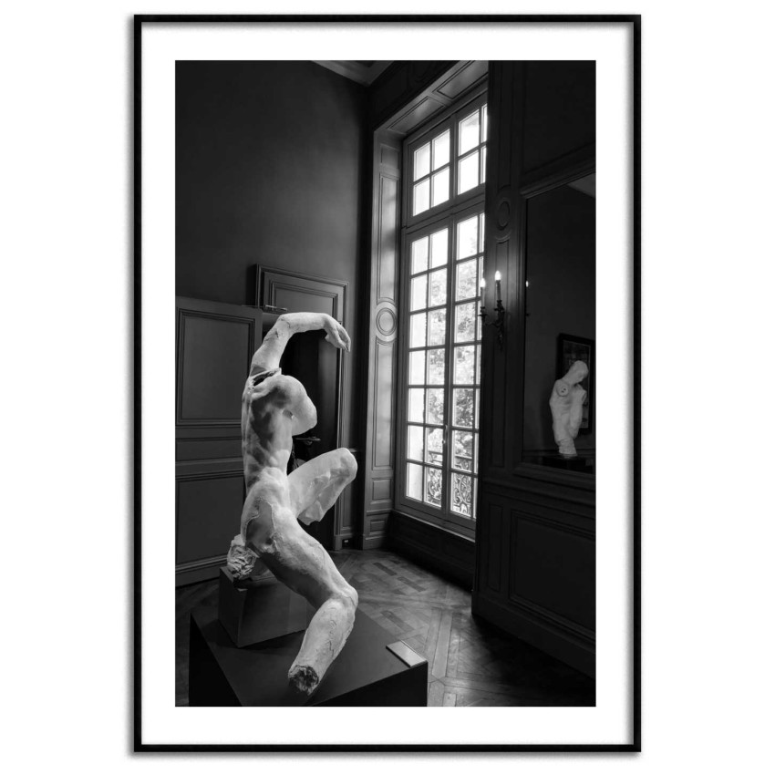 Museum staty - Svartvit elegant poster