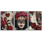 Los Muertos Mexican Day of the Dead - Poster in Three Pieces