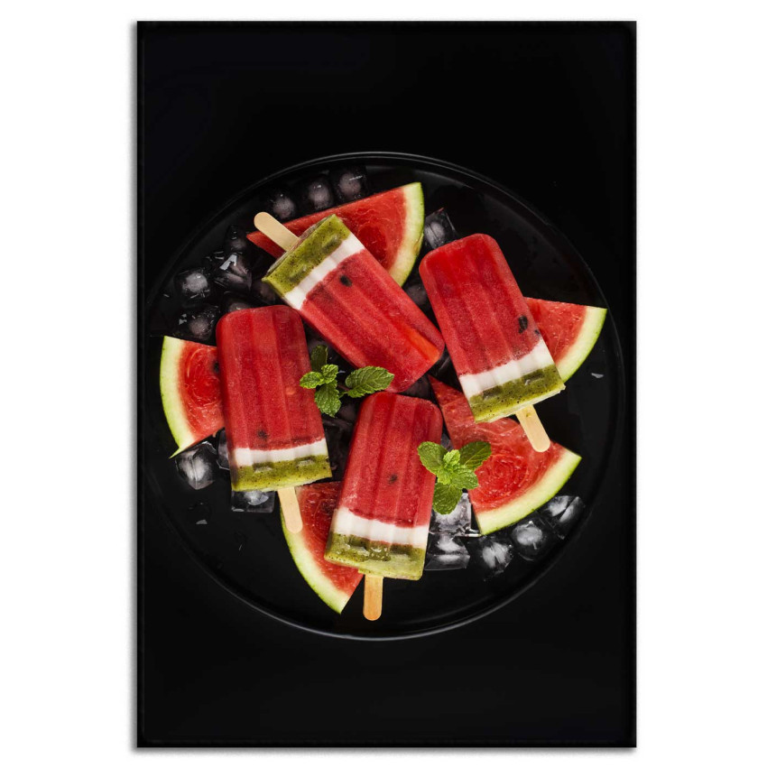 kökstavla med melon isglass