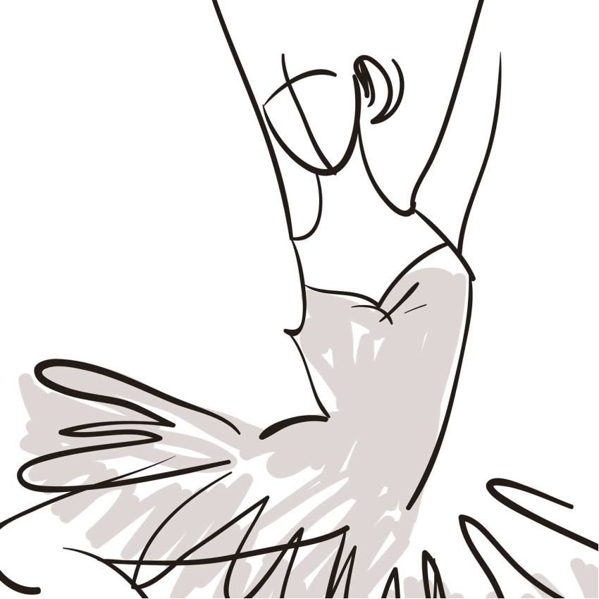 Ballerina - Simpel minimalist poster