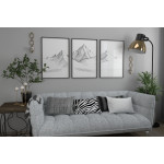 Illustrated mountains - Three piece posters