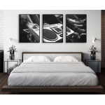 Retro musik posters - Kassettbandspelare i svartvitt