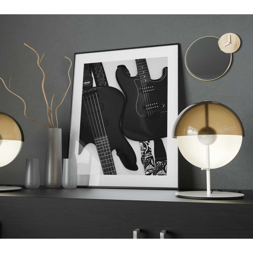 Music poster - Black eletric guitars