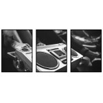 Retro musik posters - Kassettbandspelare i svartvitt