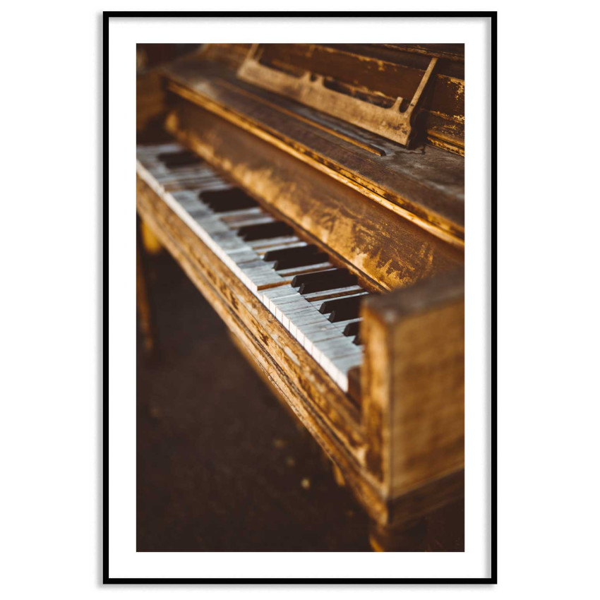 Classic & old piano - Music poster