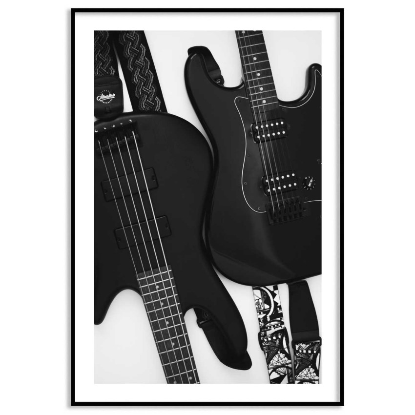 Music poster - Black eletric guitars