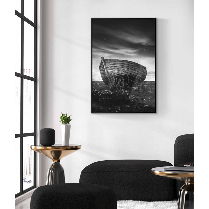 Träeka på stranden - Simpel poster