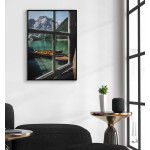 Beautiful nature from a window - Colorful poster