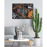 Music text - Retro musiktavla