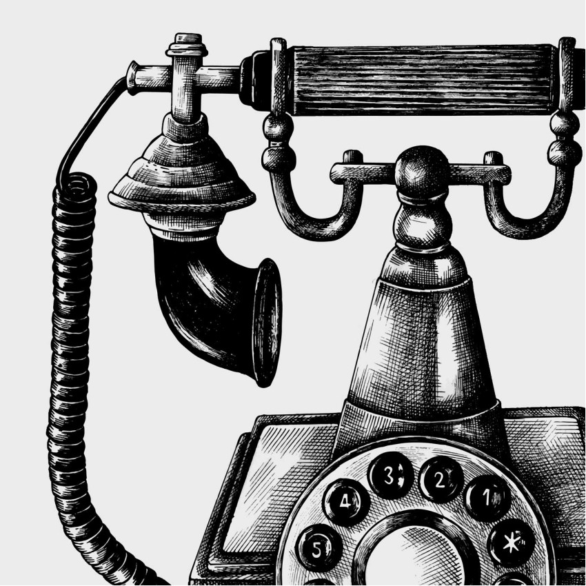 Retro Telephone - Simple Poster