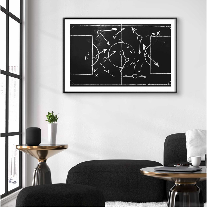 Soccer ball field drawing - Cool sports poster